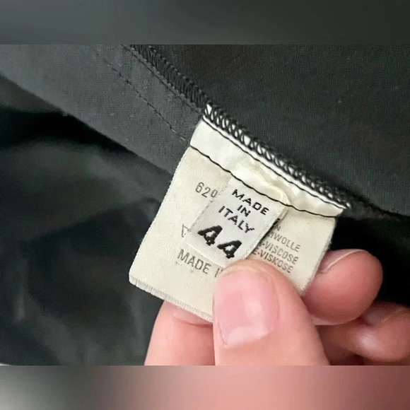 Holt Renfrew Vintage Blue Cotton Collared Long Line Button Front Jacket Size 44 - Picture 13 of 13